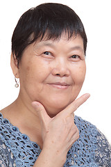Image showing asia woman hand make correct sign - tick