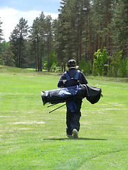 Image showing golf caddy