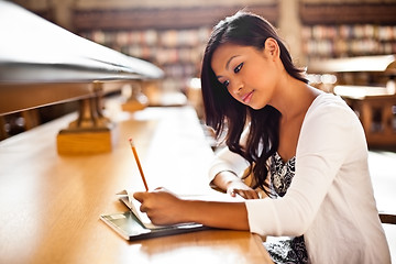 Image showing Asian student studying