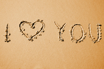 Image showing I love you