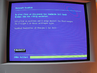 Image showing Scandisk failure on crt