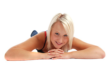 Image showing Blond Laying Down