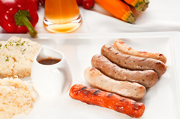 Image showing selection of all main type of german wurstel saussages