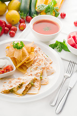 Image showing original Mexican quesadilla de pollo