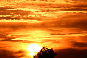 Image showing dramatic sunset sky