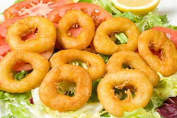 Image showing Fried squid rings