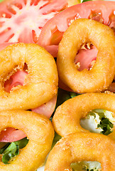 Image showing Fried squid rings