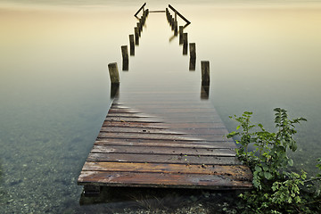 Image showing jetty under water