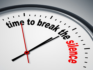 Image showing time to break the silence