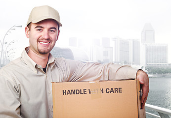 Image showing delivery man worker