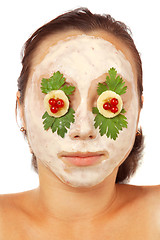 Image showing Colorful facial mask isolated