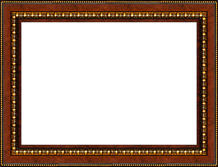 Image showing Antique rustic wooden picture frame isolated