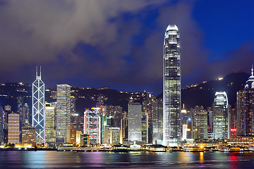 Image showing Hong Kong skyline at night