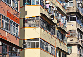 Image showing old apartments in Hong Kong