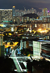 Image showing apartment building at night