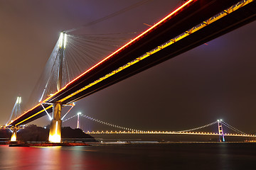 Image showing Ting Kau Bridge in Hong Kong