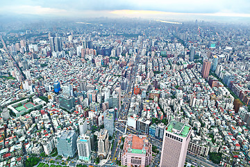 Image showing Taipei city view from high