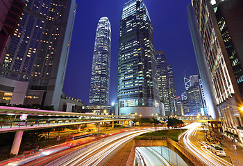 Image showing traffic in city at night