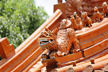 Image showing chinese temple roof