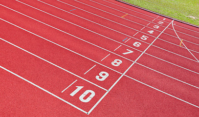 Image showing lanes of running track