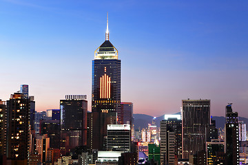 Image showing Hong kong at night