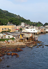 Image showing fishing village of Lei Yue Mun in Hong Kong