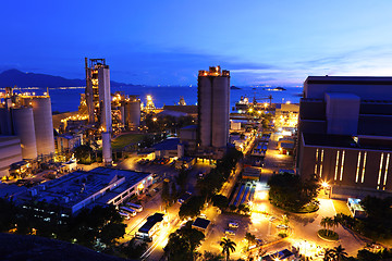 Image showing Industrial plant at dusk