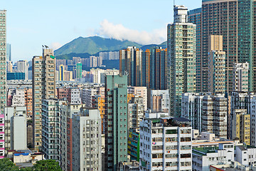 Image showing Hong Kong crowded building