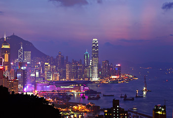 Image showing Hong Kong at night