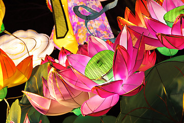 Image showing lotus lantern for mid autumn festival