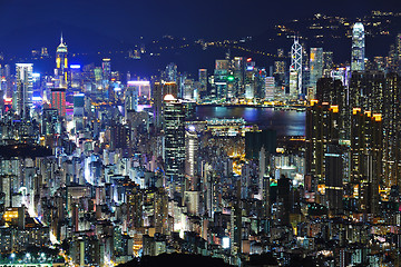 Image showing hong kong city at night