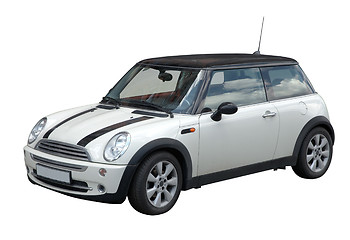 Image showing White mini car