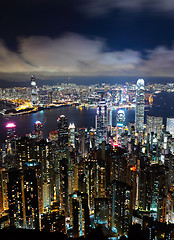 Image showing Hong Kong city at night