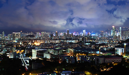 Image showing Hong Kong downtown at night