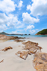 Image showing Sai Wan beach in Hong Kong