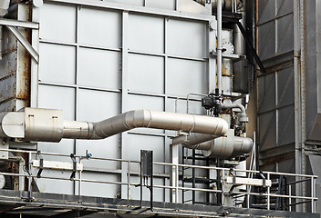 Image showing Industrial building, Steel pipelines