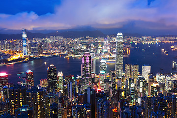 Image showing hong kong city at night