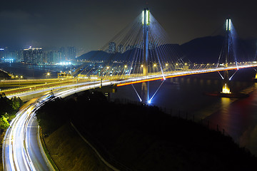 Image showing Ting Kau Bridge in Hong Kong