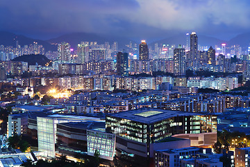 Image showing Hong Kong downtown at night