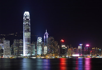 Image showing Hong Kong Skyline at night