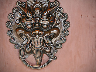 Image showing oriental door knocker