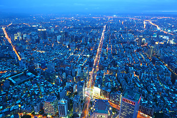 Image showing taipei city at night