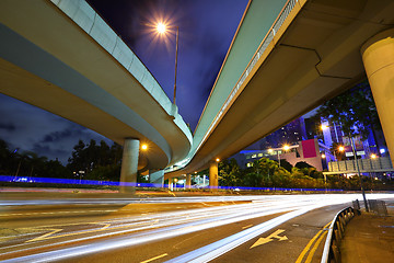 Image showing traffic in city at night