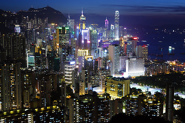 Image showing Hong Kong at night