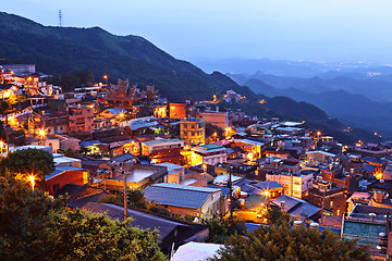 Image showing chiu fen village at night, in Taiwan