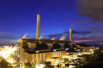 Image showing Power Plant at night