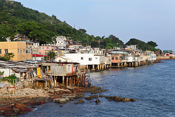 Image showing fishing village of Lei Yue Mun in Hong Kong