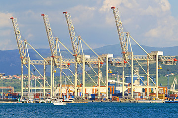 Image showing Port cranes