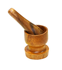 Image showing Wooden mortar