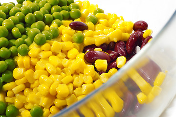 Image showing Corn beans and peas.